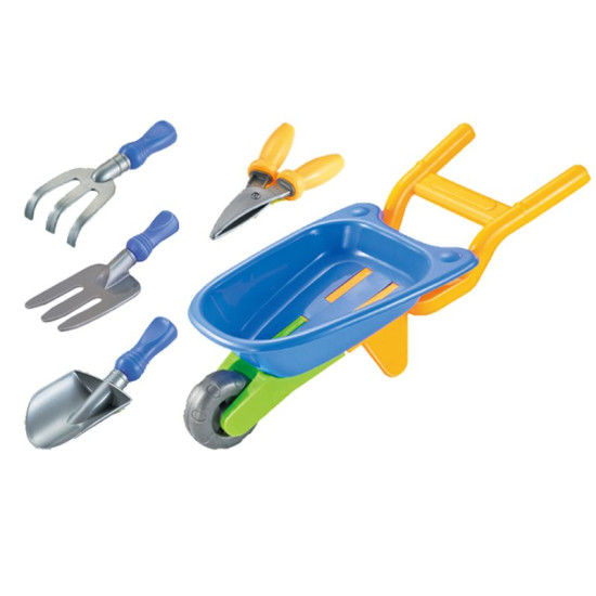 Set of sand toys with a furrow, 7 pieces