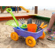 Set of sand toys with a trolley, 9 pieces