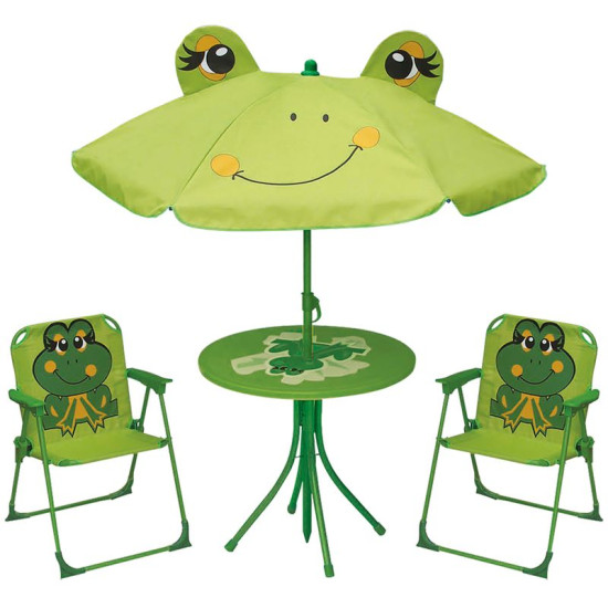 Комплект детской садовой мебели LEQ MELISENDа Rаnа, лягушка, зонтик 105 см, стол 50 см, 2 стула