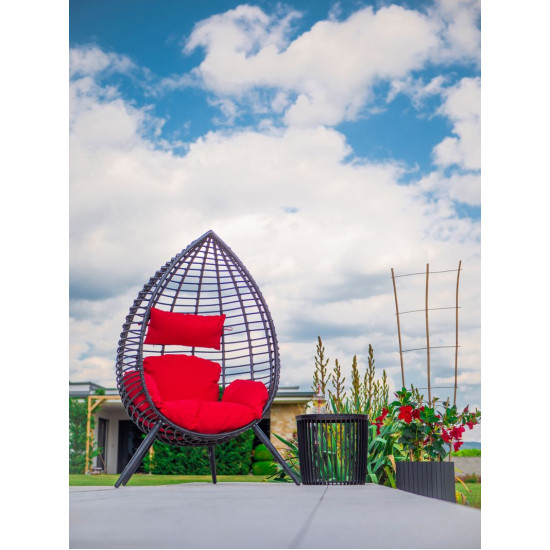 Кресло садовое CANOONA , черно-красное Кресло садовое CANOONA , черно-красное