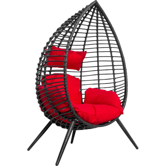 Кресло садовое CANOONA , черно-красное Кресло садовое CANOONA , черно-красное