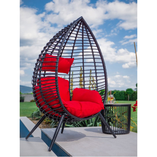Кресло садовое CANOONA , черно-красное Кресло садовое CANOONA , черно-красное