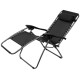Lounger SONORA, black, adjustable, max. 120 kg, 66x177x108 cm