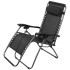 Lounger SONORA, black, adjustable, max. 120 kg, 66x177x108 cm