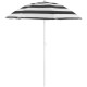 Parasol DALIA 180 cm, 32/32 mm, with tilting joint, black and white, beach