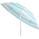 Parasol DALIA 180 cm, 32/32 mm, with tilting joint, turquoise-white, beach