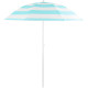 Parasol DALIA 180 cm, 32/32 mm, with tilting joint, turquoise-white, beach