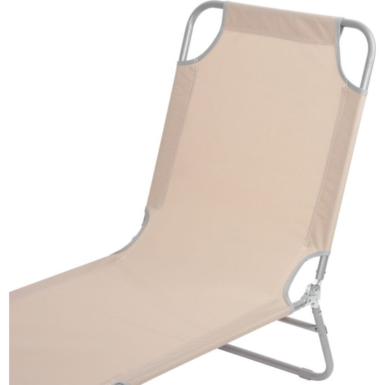 Lounger PANAMA, beige, 188x55x27 cm