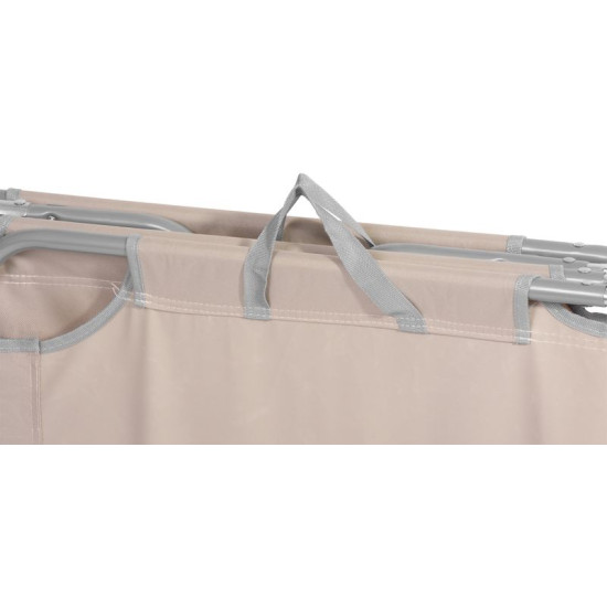 Lounger PANAMA, beige, 188x55x27 cm