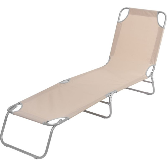 Lounger PANAMA, beige, 188x55x27 cm