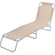 Lounger PANAMA, beige, 188x55x27 cm