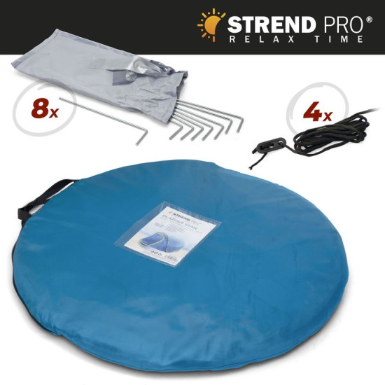 Палатка Strend Pro, складная, пляжная, сине-желтая, 220х120х95 см