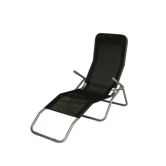Jamaica lounger, black, 140x60x95 cm