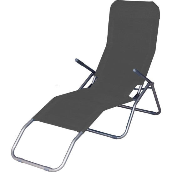 Zvilnis Jamaika lounger, tumši pelēks, 140x60x96 cm Zvilnis Jamaika lounger, tumši pelēks, 140x60x96 cm