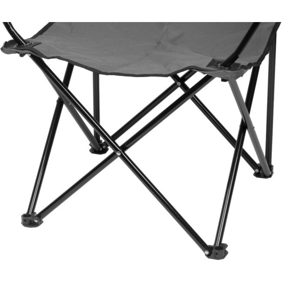 Krēsls LEQ ARNOLD, tumši pelēks, salokāms, kempings, Oxford 600D, 82x50x80 cm Krēsls LEQ ARNOLD, tumši pelēks, salokāms, kempings, Oxford 600D, 82x50x80 cm