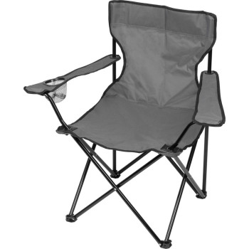 Chair LEQ ARNOLD, dark grey, folding, camping, Oxford 600D, 82x50x80 cm
