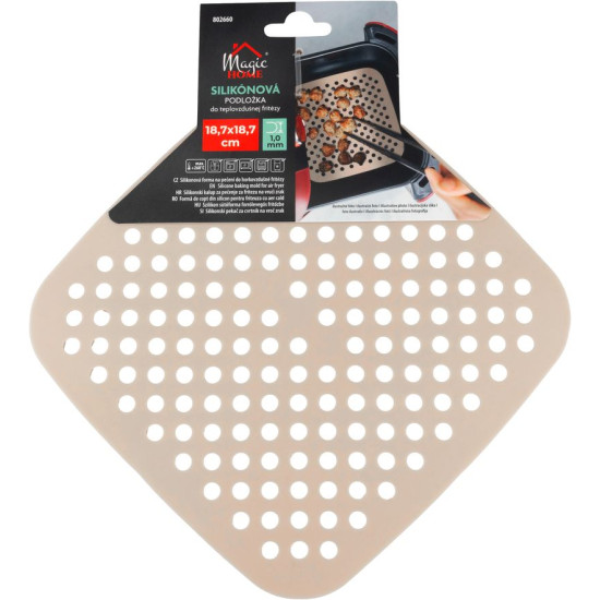 Mat MagicHome, silicone, for air fryer, square, 18.7x18.7x0.1 cm Mat MagicHome, silicone, for air fryer, square, 18.7x18.7x0.1 cm