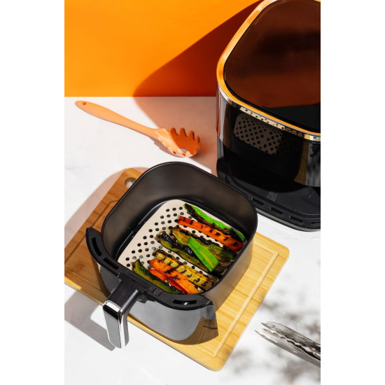 Mat MagicHome, silicone, for air fryer, square, 18.7x18.7x0.1 cm Mat MagicHome, silicone, for air fryer, square, 18.7x18.7x0.1 cm