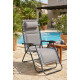 Lounger CAROLINA, grey, adjustable, 160x60x110 cm Lounger CAROLINA, grey, adjustable, 160x60x110 cm
