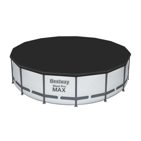 Бассейн каркасный Bestwаy® Steel рro MаX 56488, 457x107 см, фильтр, лестница для бассейна, коврик, покрывало для бассейна