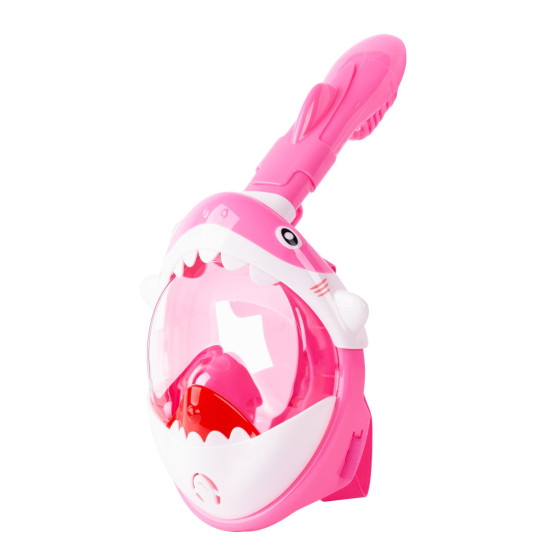 Snorkelēšanas maska ​​Haizivs, pilna seja, bērniem 4+, XS, rozā