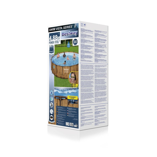 Bestway® Power Steel™ Baseins 4,88 m x 1,22 m