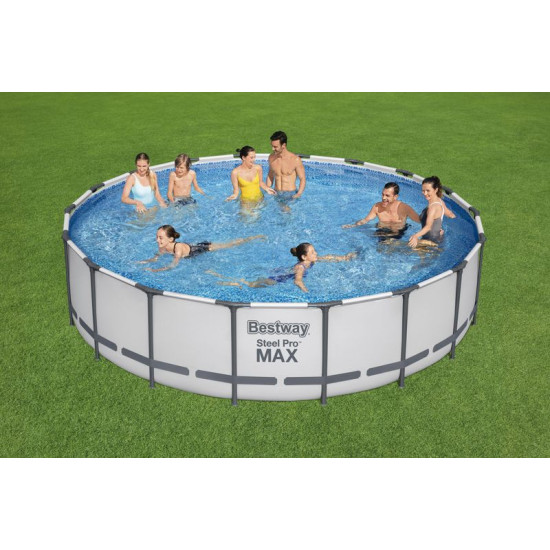 Baseins Bestway® Steel Pro MAX, 56462, filtrs, sūknis, kāpnes, brezents, 5,49x1,22 m