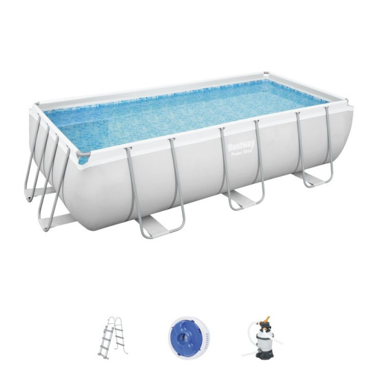 Above Ground Pool Bestway® Power Steel™, 56442, sand filtration, ladder, dispenser, 4,04x2,01x1,00 m Above Ground Pool Bestway® Power Steel™, 56442, sand filtration, ladder, dispenser, 4,04x2,01x1,00 m