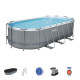 Above Ground Pool Bestway® Power Steel™, 56710, filter, pump, ladder, dispenser, tarpaulin, 5,49x2,7 Above Ground Pool Bestway® Power Steel™, 56710, filter, pump, ladder, dispenser, tarpaulin, 5,49x2,7