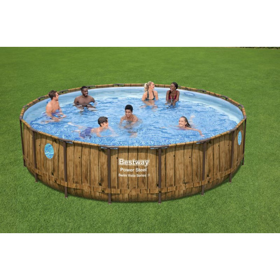 Above Ground Pool Bestway® Power Steel™, Vista Series, 56977, filter, pump, ladder, tarpaulin, dispe