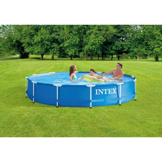 Intex® Metal Frame 28212 baseins, filtrs, sūknis, 3,66x0,76 m Intex® Metal Frame 28212 baseins, filtrs, sūknis, 3,66x0,76 m