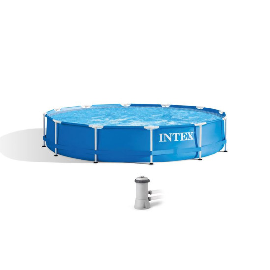 Intex® Metal Frame 28212 baseins, filtrs, sūknis, 3,66x0,76 m Intex® Metal Frame 28212 baseins, filtrs, sūknis, 3,66x0,76 m
