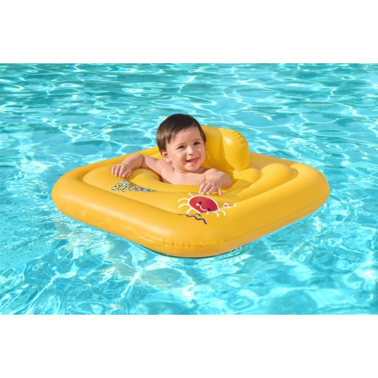 Float Bestway® 32050, Baby support, children's, inflatable, square seat for children, in the water, 76 cm