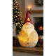 Figure Santa Claus, round, medium, LED, polyresin, 28,5 cm