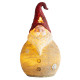 Figure Santa Claus, round, medium, LED, polyresin, 28,5 cm