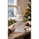 Christmas decorations Woodeco, White snowman, 10x20 cm, pkg. 2 pcs