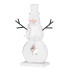 Christmas decorations Woodeco, White snowman, 10x20 cm, pkg. 2 pcs