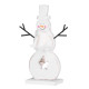 Christmas decorations Woodeco, White snowman, 10x20 cm, pkg. 2 pcs