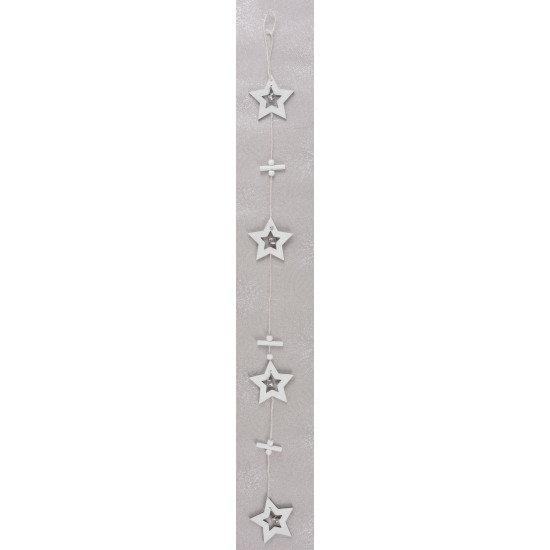 Christmas decorations Woodeco, Milky Way, 90x8 cm, pkg. 5 pcs