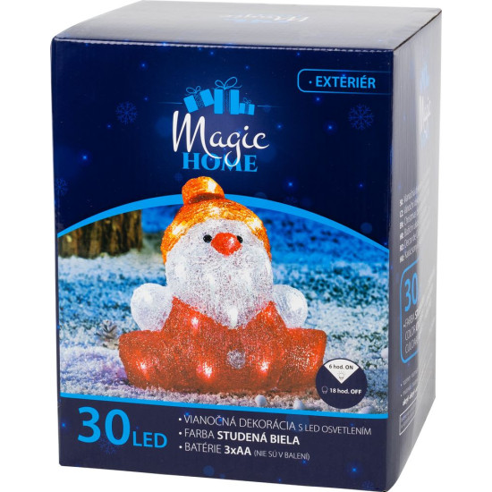 Ziemassvētku rotājums MagicHome, Santa Klauss, LED, 3xAA