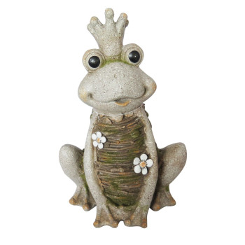 Декоративная садовая фигурка Geссo 8104, Королева лягушка, магнезия, 43 см