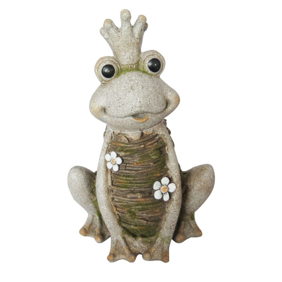 Декоративная садовая фигурка Geссo 8104, Королева лягушка, магнезия, 43 см