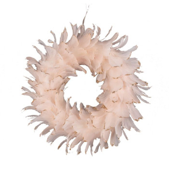 Рождественский венок MаgiсHome, Венок из перьев, розовый, 35 см