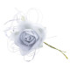 Украшение Цветок, роза, голубой, стебель, 6 шт.