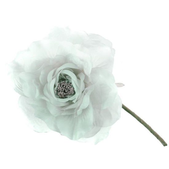 Украшение Цветок, пион,светло- зеленый, стебель, 6 шт.