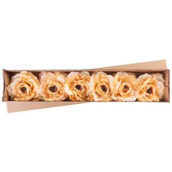 MagicHome flower, peony, golden, stem, flower size: 16 cm, flower length: 24 cm, pack. 6 pcs