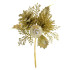 MagicHome Christmas twig, with pinecone, golden 15 cm