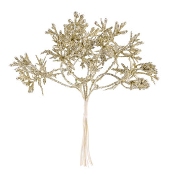 Декоративная ветка, золото, 15см