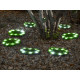 Лампа Strend Pro 6155,  4 шт, 24 см, солнечные кольца из искусственной травы, 4х8 светодиодов, АА