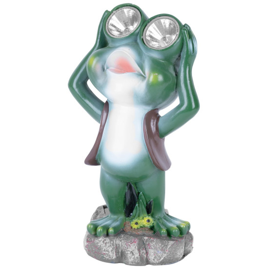 Lampa dārza varde, 14x12x25 cm, 2 LED, AAA